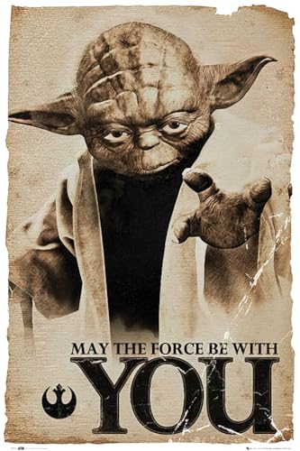 Poster Star Wars Yoda May the Force be with You (61cm x 91,5cm)