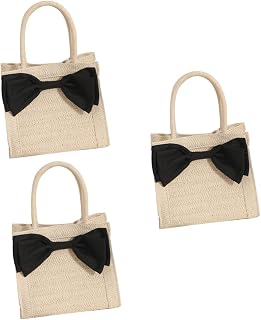 3 Pçs Bolsa De Tecido Bolsa De Presente Feminina Bolsa De Mão Feminina Bolsa De Mão Bolsa De Praia Bolsa Diária Bolsa De Ombro Única Bolsa Grande À Beira-Mar Bolsa De Festa