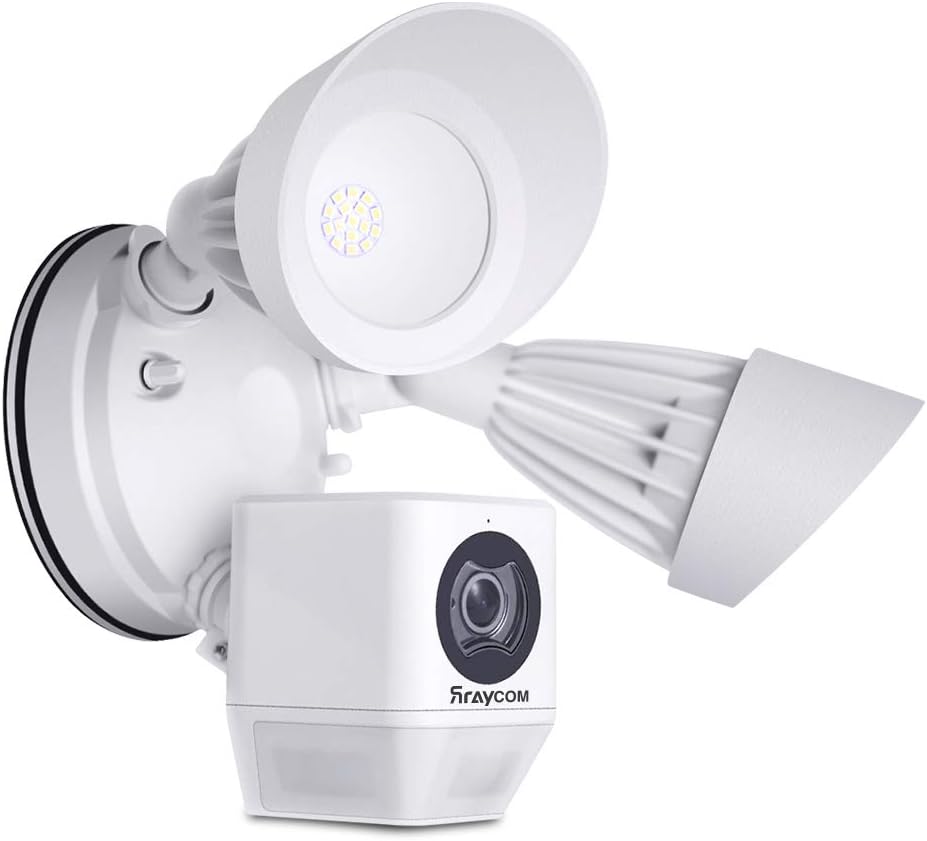 Exсluѕіvе Dіѕсоunt 60% Prісе Rraycom Floodlight Camera, Wireless Outdoor Motion-Activated Porch Light Cam with Alarm Siren, Home Security Camera System, Wired HDR Night Vision 2-Way Audio, White, WiFi Waterproof