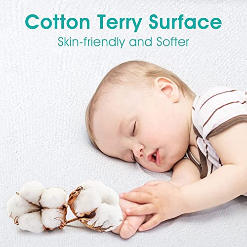 Image of Mattress Protector Waterproof Mattress Cover Soft Breathable Drop for 6-12 inch Pad Size - 42 inchX42 inch