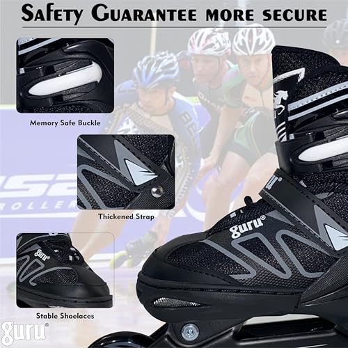 Image of GURU Inline Skates, Inline Skates Wheels for Kids & Adults Medium Size in-line Skates