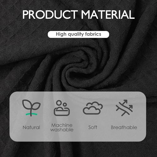 Mens Robes Waffle Lightweight Spa Knit Shawl Hotel Bathrobe Summer Soft Knee Length Sleepwear3