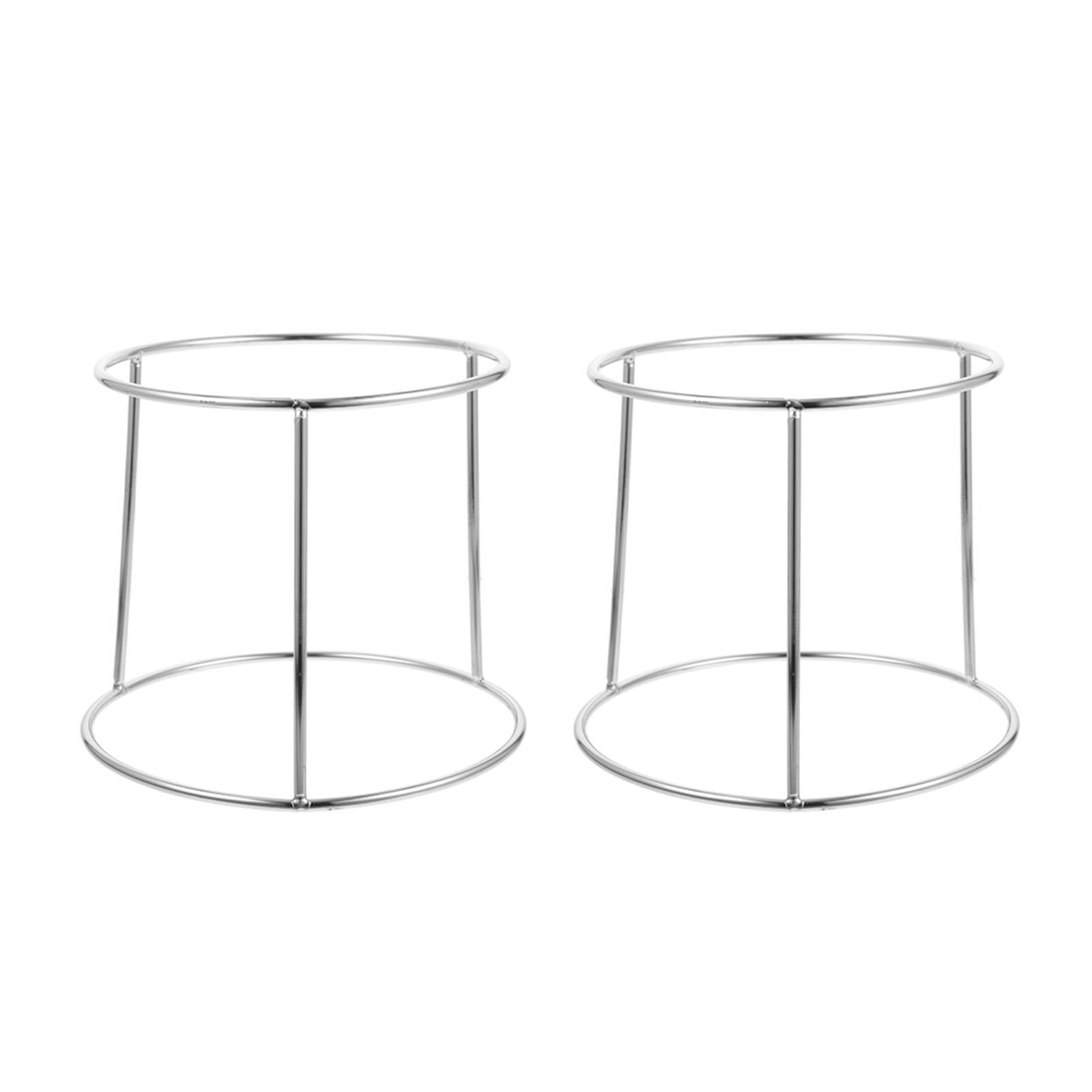 Soporte doble de mariscos de acero inoxidable con base estable antideslizante 2 uds