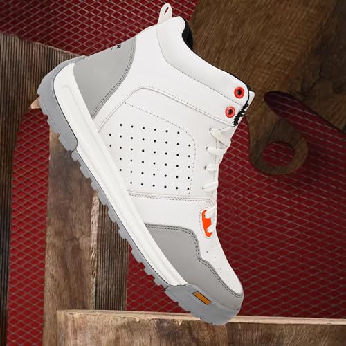 Image of Zixer Woodlend Bike Riding Tracking Stylish Jungle High Ankle Boots For Boys High Tops For Men