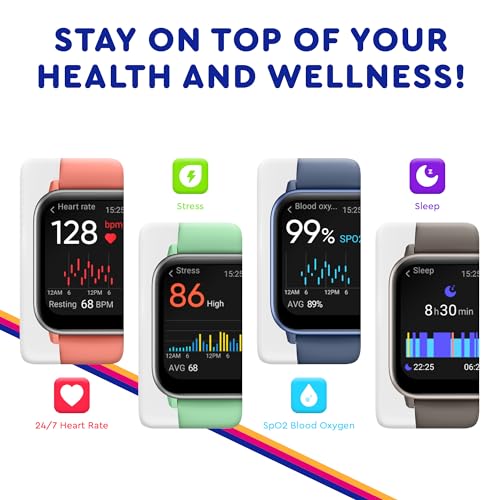 Image of OCTANDRA Ignite VeryFit 1.8 inch Alexa Built-in Bluetooth Answer Call Smart Watch HR Heart Rate Blood Oxygen Saturation Sleep Monitor Step Counter Fitness Tracker Watches for Men Women (IDW01 BT) (Pink)