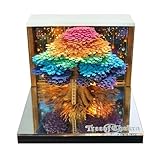 3Dカレンダー 2026、LEDライト付き3Dメモパッドカレンダー、クリエイティブリップアウェイペーパーカービングアートメモ帳、タイムピースカレンダー2026、3Dカレンダー、学校、ホームオフィス、デスクトップデコレーション用