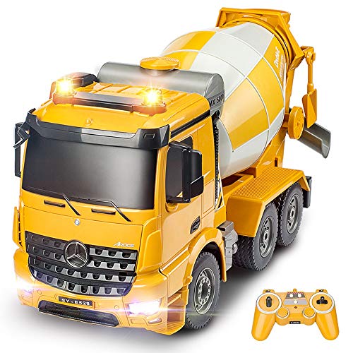 DOUBLE E Mercedes-Benz Licensed Remote Control Cement Mixer Truck 8 Channel RC Construction