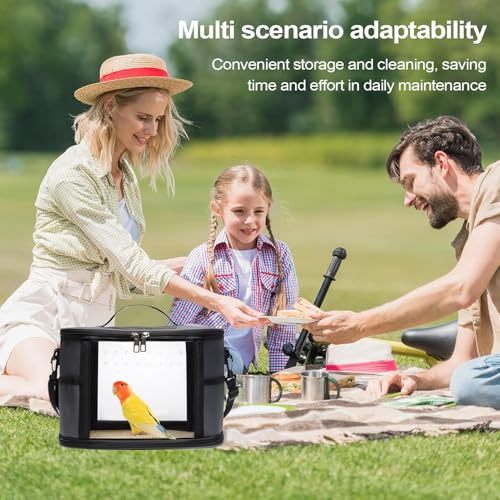 Bird Travel Carrier - Breathable Parrot Carrier | Transport Shoulder Bag for Hamster Parakeet Cockatiel, Lovebird Travel Carrying Cage - Image 3