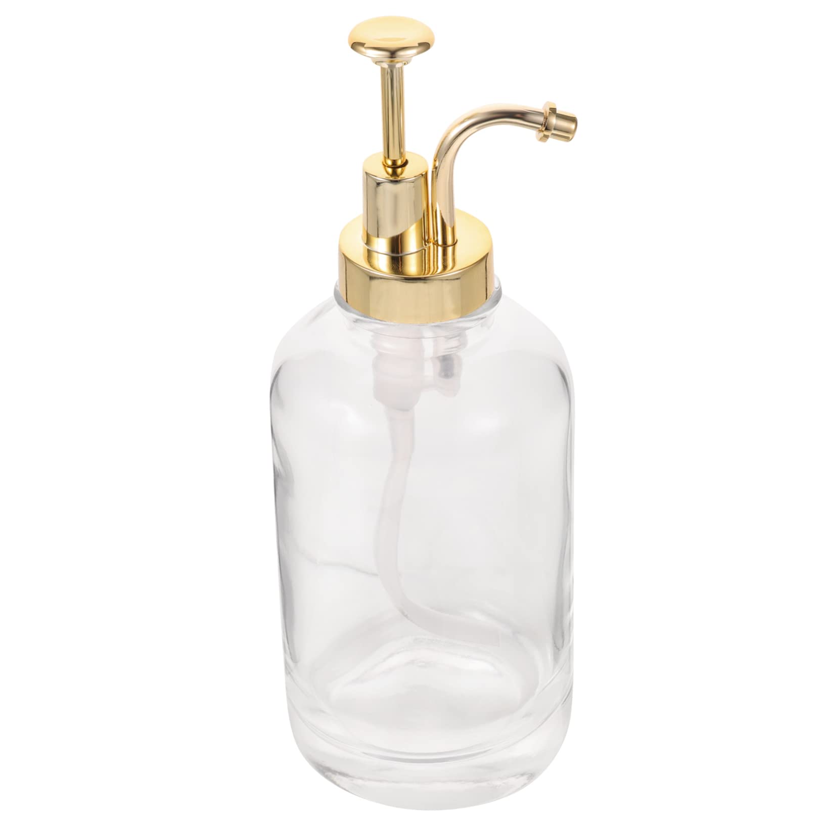 PartyKindom Glass Lotion Bottle Pump Honey Dispenser Stainless Steel Syrup Pump for Kitchen Home