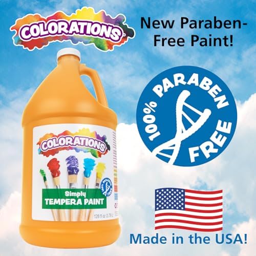 Colorations Paraben-Free Tempera Paint for Kids, 1 Gallon, Vibrant Yellow - 1