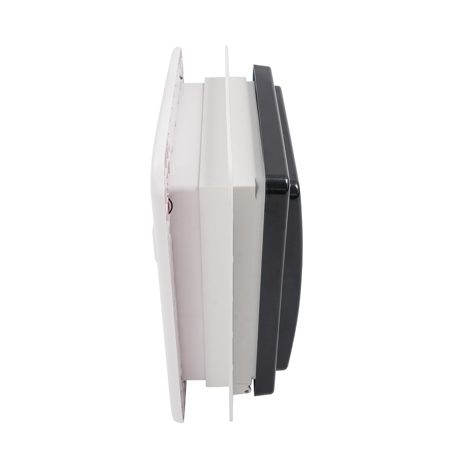 Escotilla de techo para caravana, 12 V, con cremallera, ventilador de techo y claraboya, 36 x 36 cm, mando a distancia con 6 velocidades, iluminación LED, para caravanas, autocaravanas
