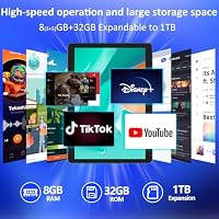 10 inch Android 15 Tablet, 8GB RAM 32GB ROM Powerful Quad-core CPU, 1280*800 Resolution Screen Tablet PC, 8MP Camera, 6000mAh Battery Computer, 2 in 1 Tablets with Keyboard, Case, Mouse, Stylus Laptop — image 3
