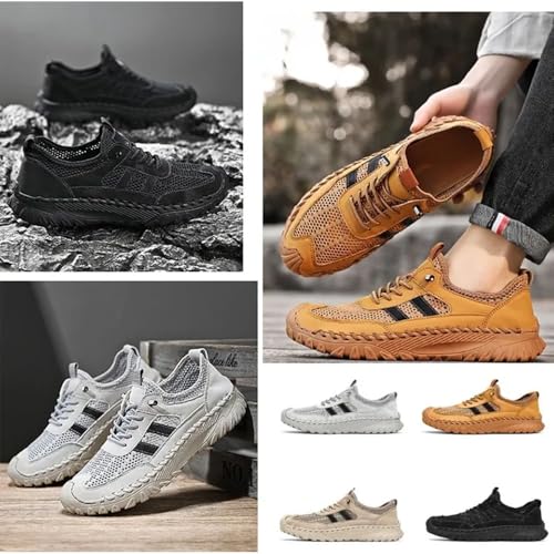 Zenfaze Shoes for Men, Zenfaze Slip On Orthopedic Hiking Shoes, Outdoor Mesh Trail Slip-Resistant Leather Walking Sneakers, Lightweight Sports Driving Trianers3