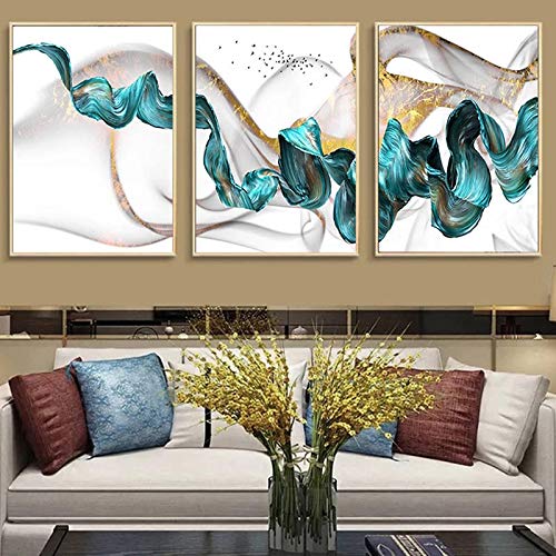 Peinture abstraite or de luxe KEBIA affiche murale de haute qualité pour intérieur chic
