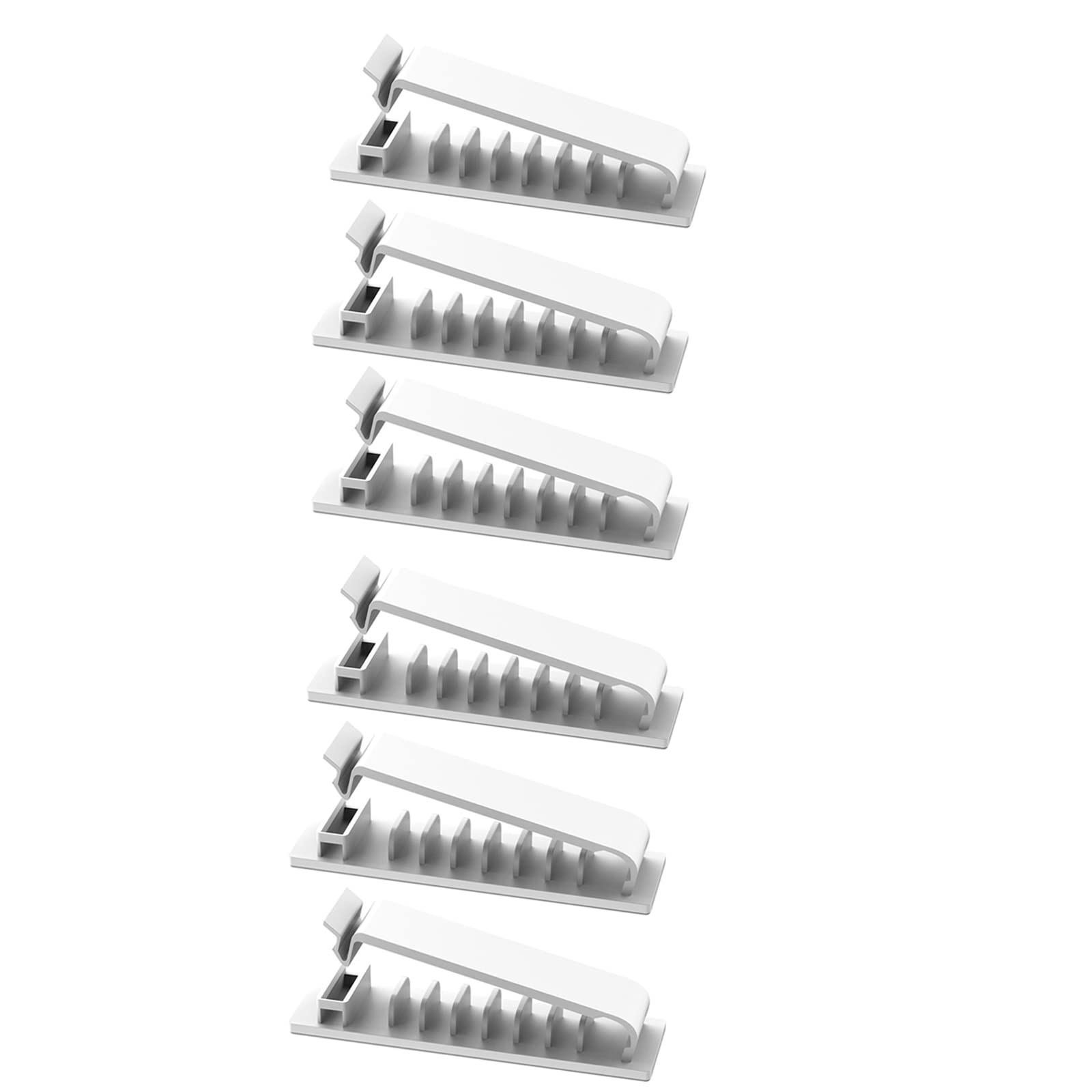 Zelfklevende kabelclips/kabelklemmen 26 x 20 x 9,6 mm Wit (Zak 100 stuks