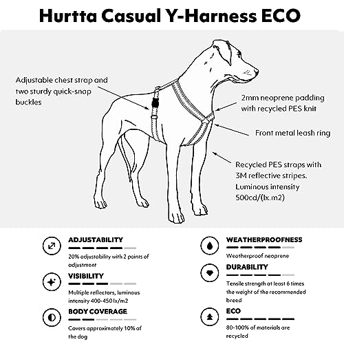 Hurtta Casual Y-Geschirr ECO Komfortables nachhaltiges Hundegeschirr (Cinnamon, 30-35 cm)