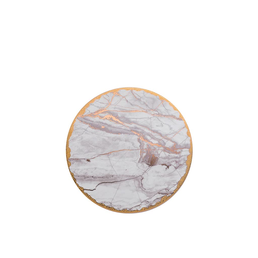 Plateau de rangement de bureau motif marbre de 12 pouces pour la maison