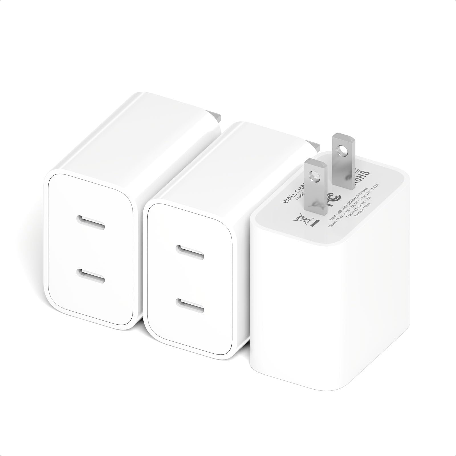 USB C Wall Charger 40W, Excgood 4Port Flat USB C Charging