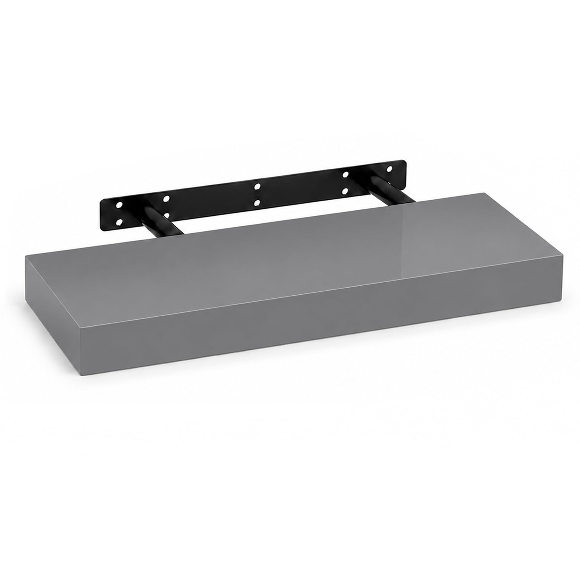 iTrend High Gloss Grey Floating Wall Shelf 40CM