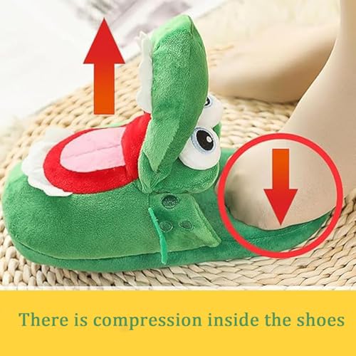 Rogess Schnappi Crocodile Slippers - Alligator Slides, Funny Open Mouth Design for Women - Cute Halloween Footwear4