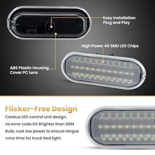Lámpara LED para caja de camioneta D-Lumina, compatible con Ford F150 2015-2025 miniatura 6