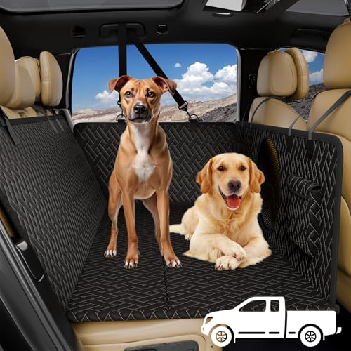 PawboHome Extensor de asiento trasero para camiones de perros, funda de asiento trasero duro XL para perros, funda de asiento de camión resistente para perros, hamaca impermeable para camión, cabina