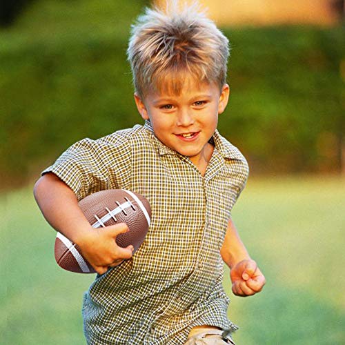 Amarlozn Sports Balls Set, Inflatable 6" Football 6" Basketball 8.5" Rugby 3" Baseball For Kids Adults, Beach Pool Playground Indoor Outdoor Hoop Fun, With Pump, 4 Pcs #TOP6