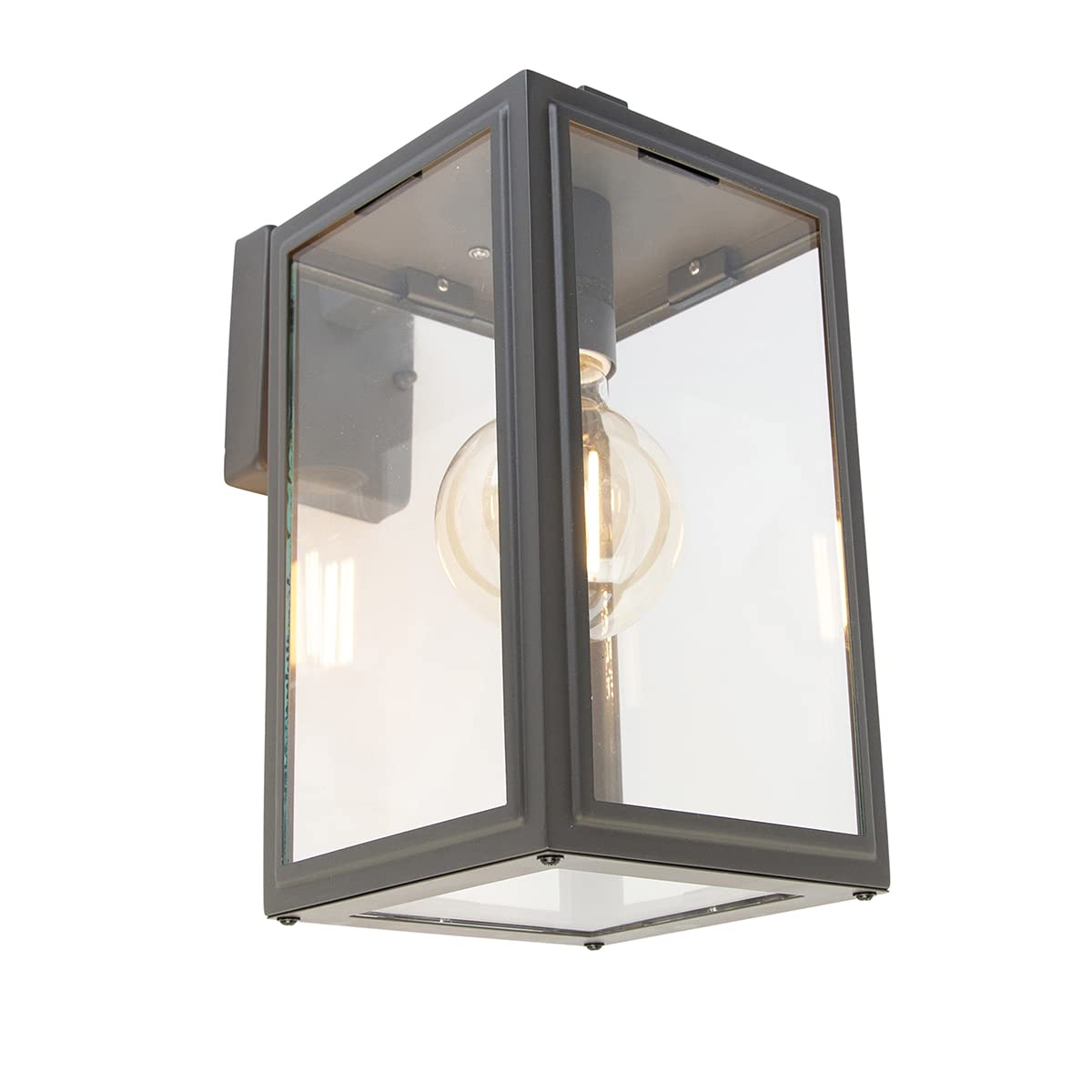 Qazqa - Smart Outdoor Wall Lamp I Wall Light Gray incl. WiFi G95- Sutton Down Garden- - Country - LED E27 | 1 Light - Stainless Steel Outdoor Wall Light - Suitable for
