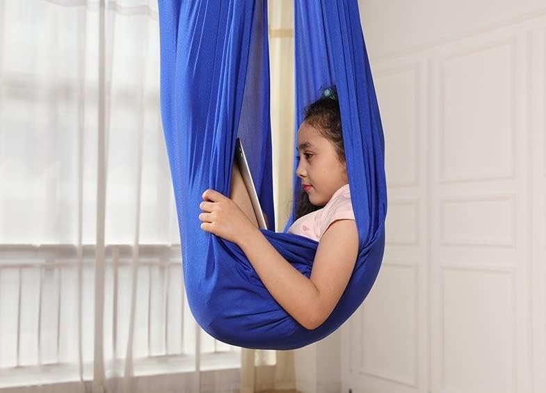 Miniatura 3 de Columpio sensorial, terapia de compresión, hamaca ajustable para procesamiento sensorial, uso para acurrucarse en interiores y exteriores, ideal