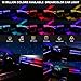 Dreamcolor Acrylic Interior Car LED Strip Light with USB/Type C, RGB 6 in 1 with 187 inches 650 LEDs Strip, Dynamic Chasing Music Sync Neon Ambient Lighting Kits