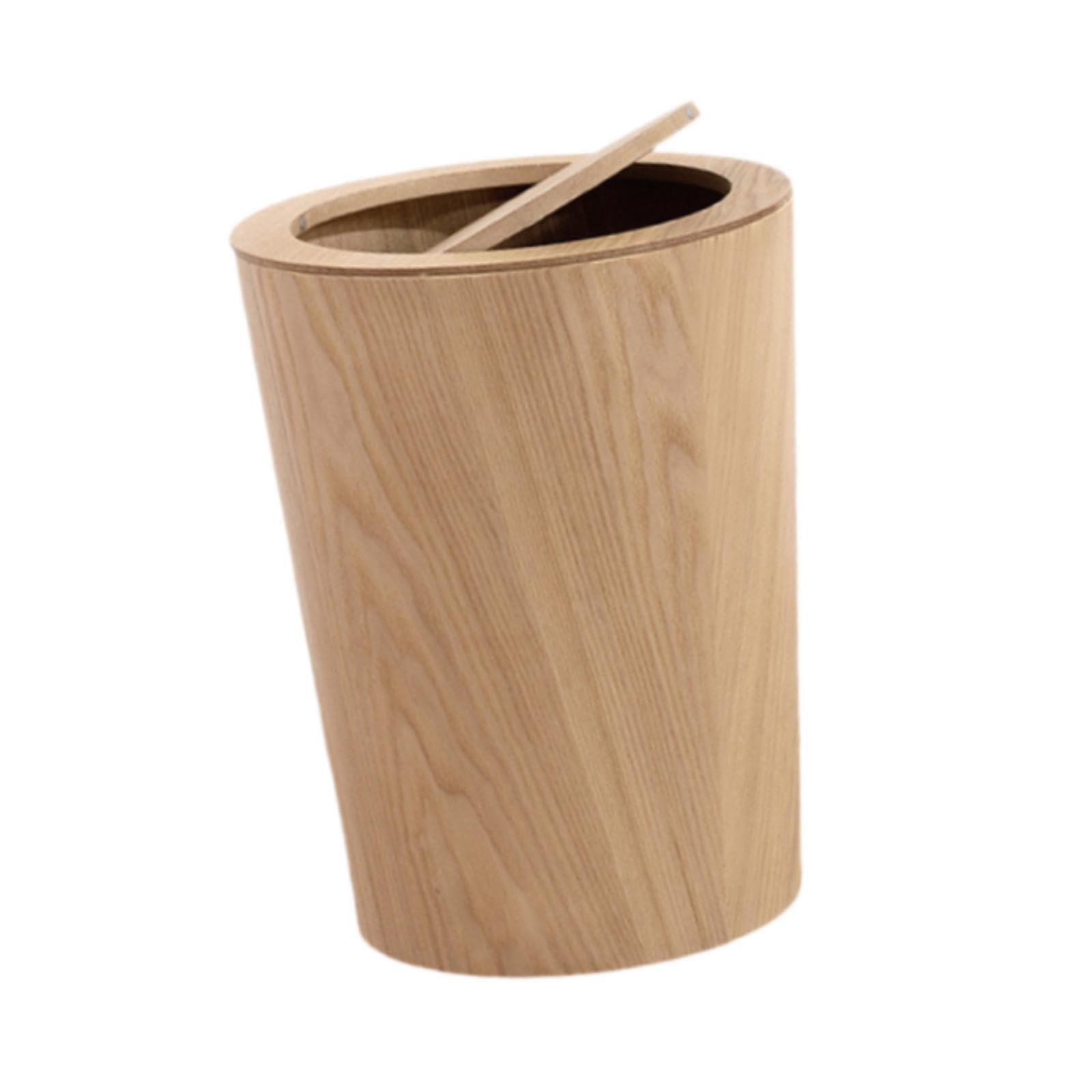 Poubelle Minimaliste en Bois avec Couvercle, d'inspiration