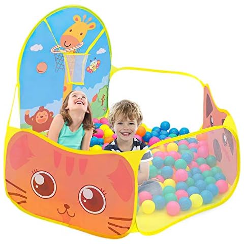 Yolispa Indoor & Outdoor Ball Pit with Basketball Hoop Cover