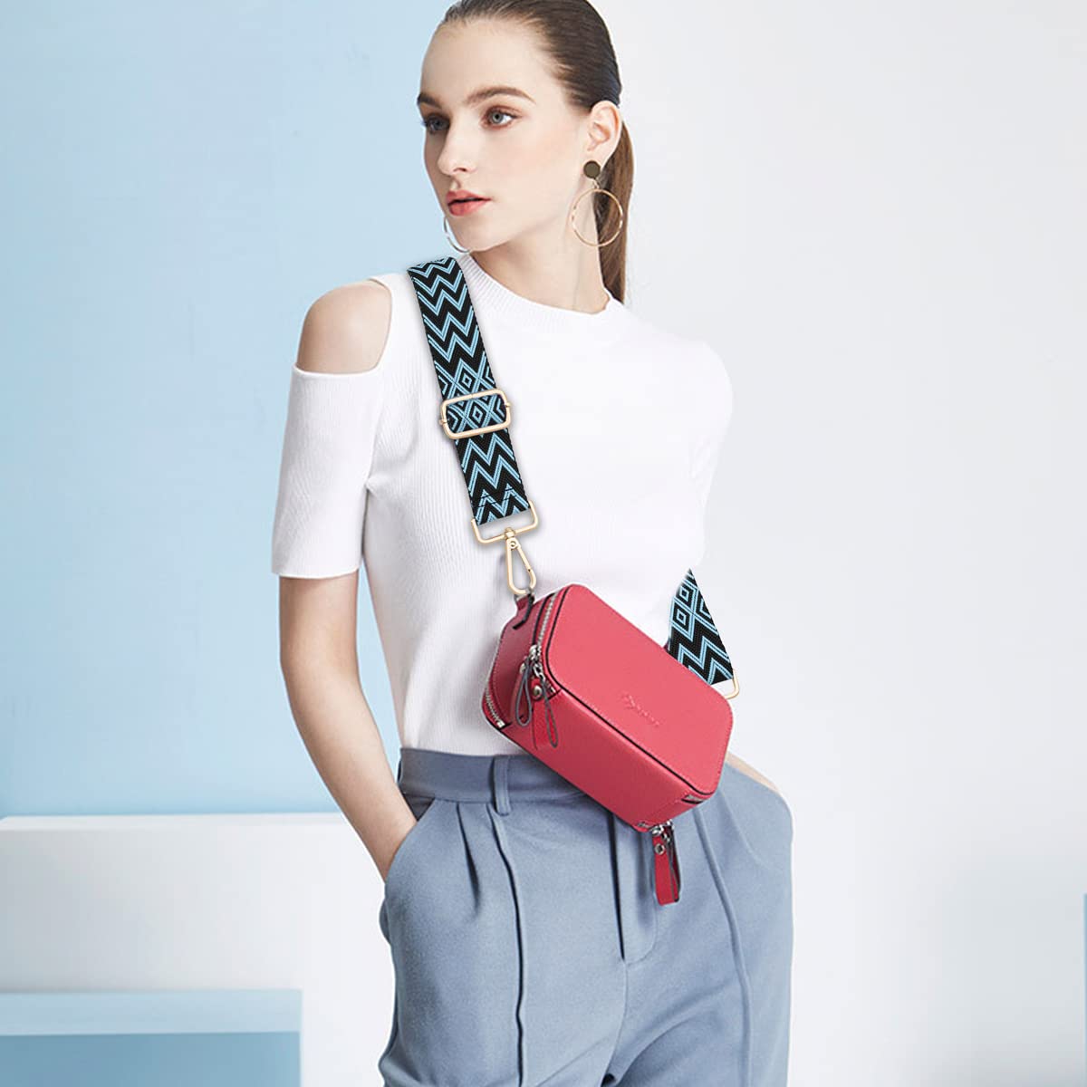 Cinghia Tracolla Regolabile Per Borse - Larghezza 3,8cm, Lunghezza 75-145cm Con Moschettone - Foto 7