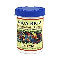 AQUA BIO 5 lactic Acid Bacteria Powder, probiotic Filter Bacteria for Koi Pond, Pond and Garden Pond, Support Nitrification, Remove Algae and mud. The All-Round Protection for koi and Pond. (1500 ml)