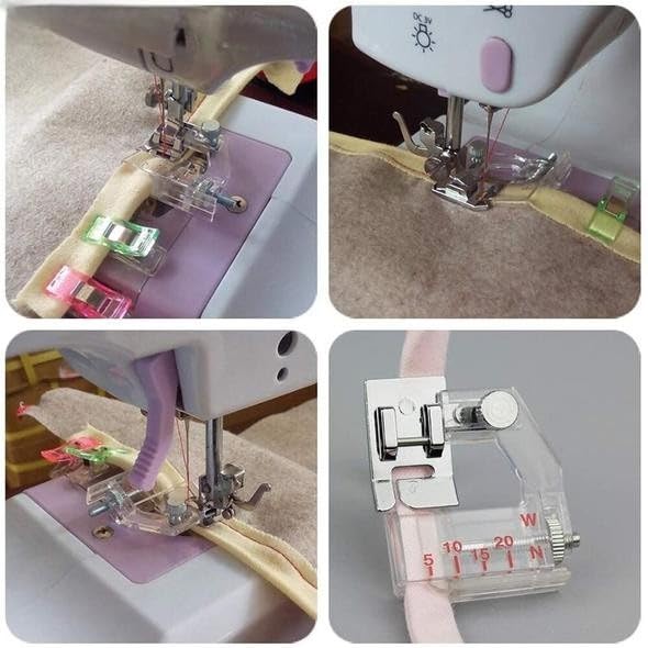 Image of ZENITH Bias Tape Foot Pressure Foot Snap on Type for Automatic Electric Low Shank Sewing Machines Suitable for Usha Janome Brother Singer etc Steel Finish (Bias Tape Foot)