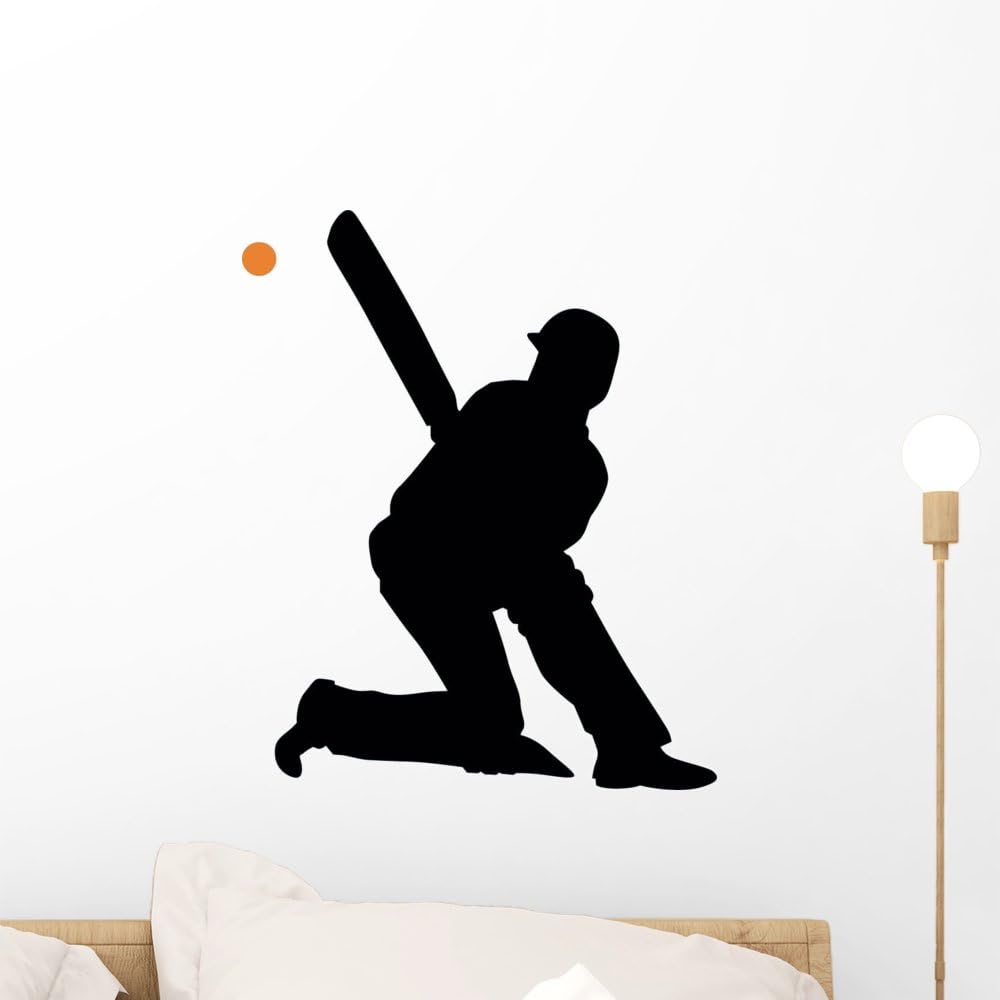 Wallmonkeys WM218409 Cricket Silhouette-7 Peel and Stick Wall Decals, 18" H x 15" W-Small