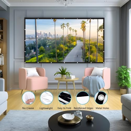 Pantalla de proyector plegable 120 pulgadas 4K miniatura 5