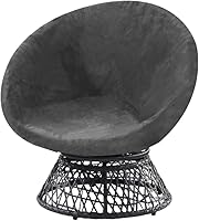 Vista 13 de PrinceDeco Funda redonda de terciopelo para silla Papasan (solo funda deslizante), funda de cojín para silla Papasan de alta elasticidad, protector