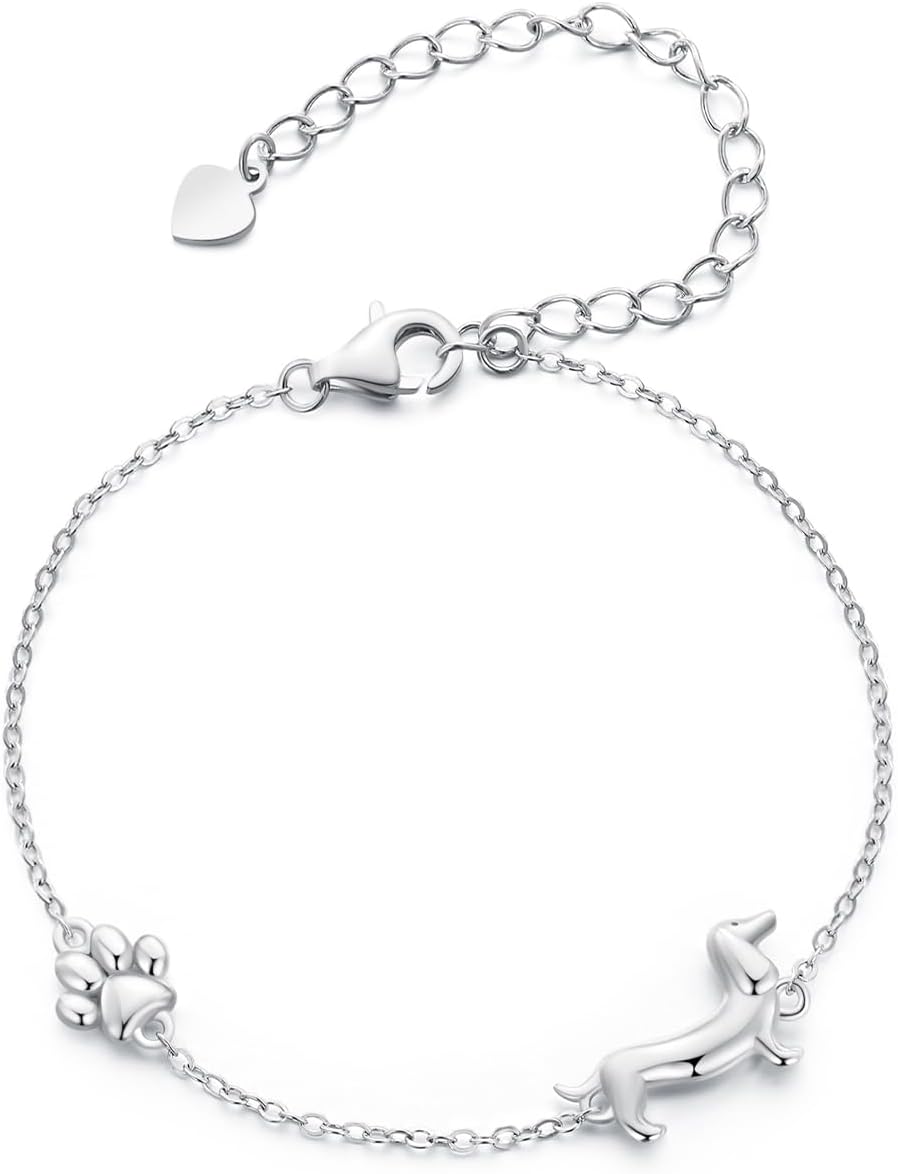 WOSTU Silver Adjustable Bracelets 925 Sterling Silver Link Bracelets for Women Anniversary Birthday Christmas Jewelry for Women