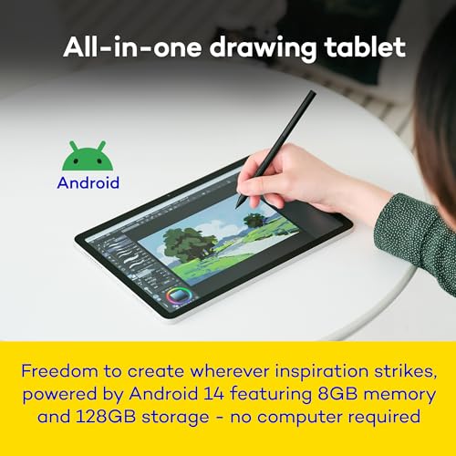 Image of Wacom MovinkPad 11, Android Mobile Drawing Tablet, 11 inch with Battery-Free Slim Pro Pen 3, 8GB RAM /128 GB Storage, Quick Draw Feature, Anti-Glare Etched Glass Matte Screen, No Computer Needed