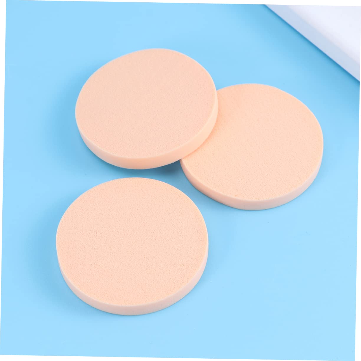 Vaguelly 12Pcs Cosmetic Elastic Plastic Mesh Powder Puff for Smooth Foundation Application Comfortable Durable Makeup Sponge for Salon Home Travel Use