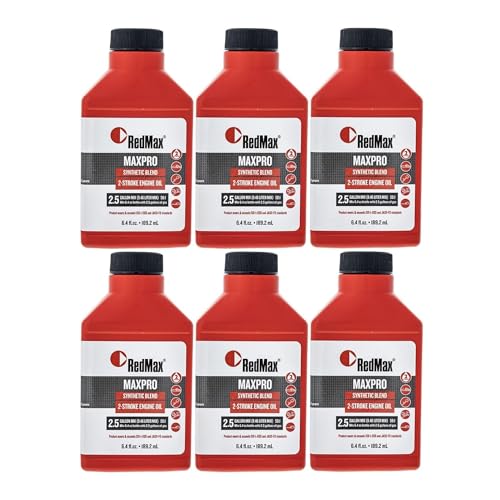 RedMax 598817703 OEM Maxpro 2-Cycle Engine Oil 6.4oz 2.5 Gallon Mix (6 Pack)