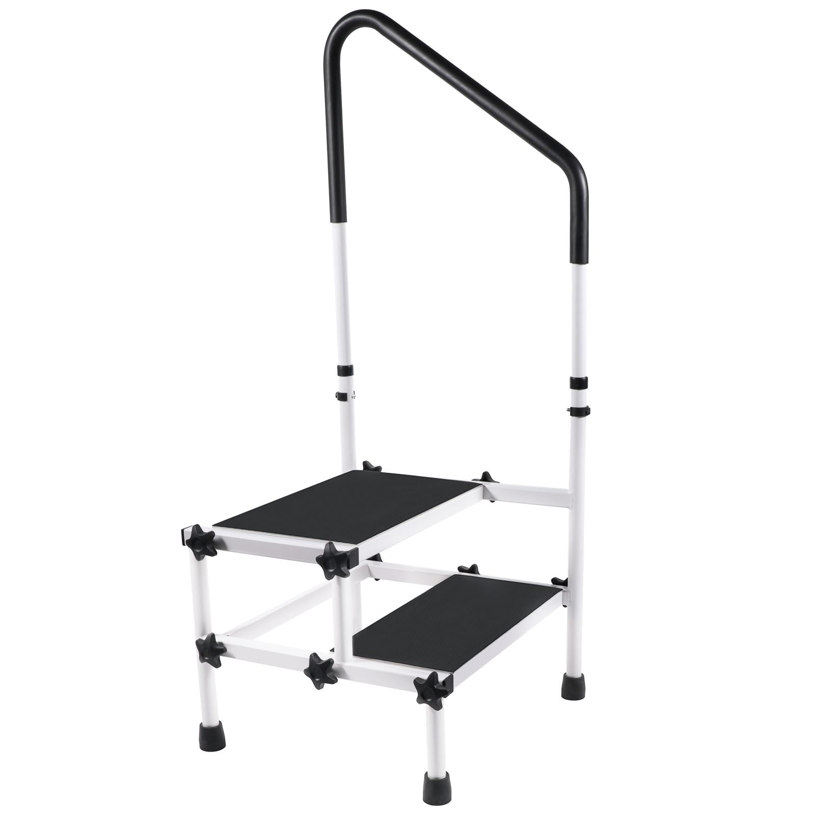 Photo 1 of Safety 2 Step Stool with Handrail Handle for Elderly Adults,Seniors,Step Ladder with Thick Rubber Feet for Elderly,Sturdy and Lightweight Stool with Anti-Skid Platform,Heavy Duty 400 Lbs Capacity