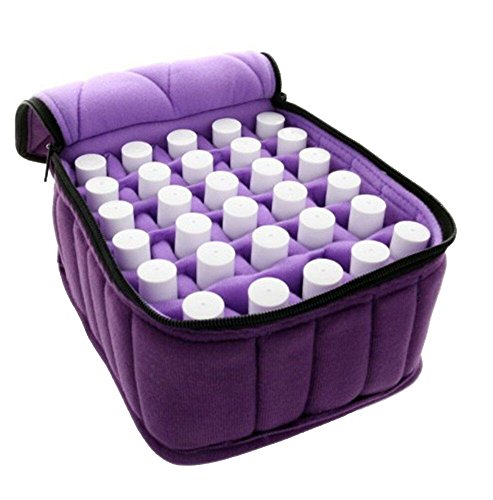 Essential Oils Storage - 30 Bottles Essential Oil Carrying Case - Essential Oils Case 5ml 10ml 15ml Essential Oil Travel Case, Purple