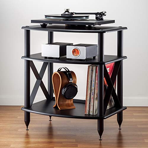 Pangea Audio Vulcan TT Turntable Stand with Vinyl Record Storage (Espresso) - Thumbnail 5