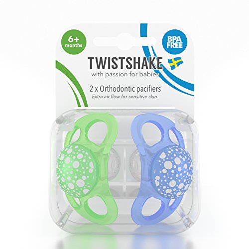 Chupeta Dupla/ 6+M, Prime Baby, Azul/Verde
