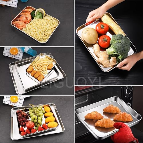 Set di teglie da forno, antiaderenti, resistenti alle deformazioni, perfette per biscotti e cottura