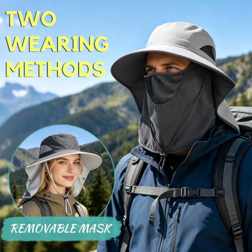 Pack 2 sombreros unisex con ala ancha para exteriores miniatura 4