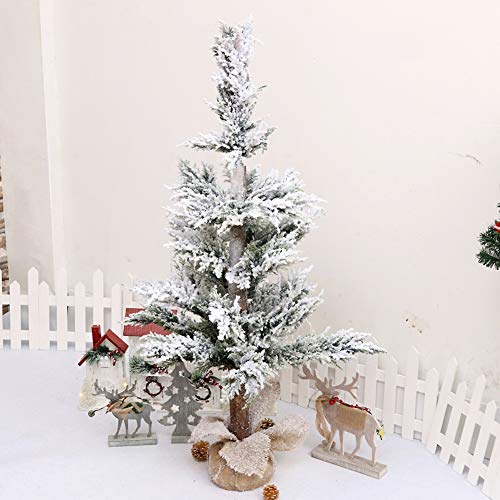 Cedro de pie YXWYXWA con nieve artificial de 120x50cm para decorar tu escritorio en Navidad