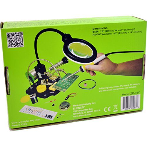 WEmake Soldering Station with LED Illuminated Magnifying Lens and 3rd Helping Hand - Thumbnail 3
